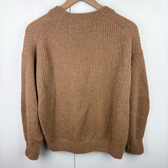 Everlane Cocoon Crew Alpaca Sweater Tigers Eye Toffee Camel Tan Brown Small - Picture 7 of 7